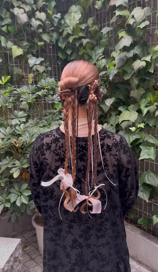 ロング ヘアアレンジ ヘアアレンジ 表参道 💠Ayano💠のヘアスタイル