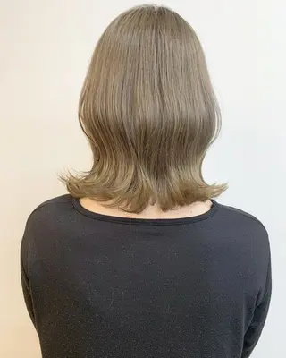 ミディアム カラー 透明感カラー✂︎ /縮毛矯正/YUKAのヘアスタイル