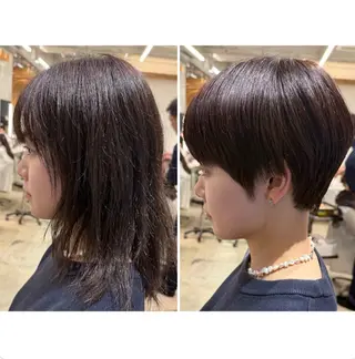 ショート 骨格補正ショート FILMSりくのヘアスタイル