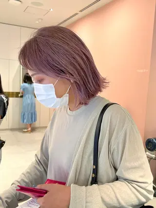 ショート カラー パーマ ヘアアレンジ レイヤー専門家 ダブルカラー修のヘアスタイル