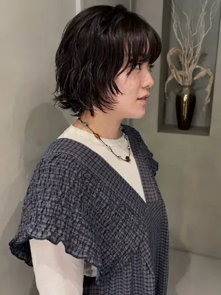 ショート パーマ なな/ICI/レイヤ ーパーマ/上前津のヘアスタイル
