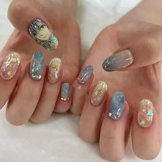 セミロング 池袋痛ネイル Nok. 渡辺のネイルデザイン