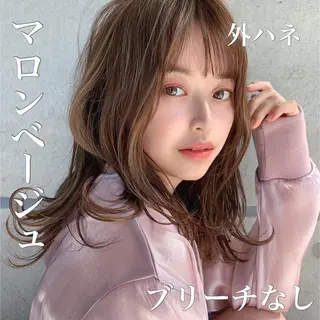 セミロング カラー 透明感カラー/ レイヤー　YUKAのヘアスタイル