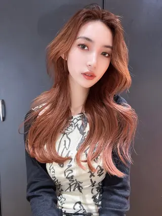ロング 縮毛矯正、 押野七大のヘアスタイル