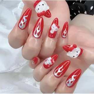 ネイル 渋谷／チップ長さ出し 👑アプレgel-xのネイルデザイン