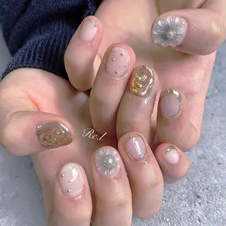 ネイル モチの良さ◉ フィルインネイル♡のネイルデザイン