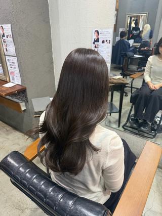 ロング カラー 小池 かなこのヘアスタイル