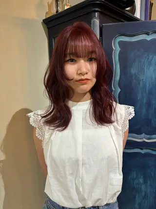 ミディアム ブリーチ/エクステ はしもと そな🫧のヘアスタイル