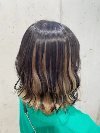 ミディアム カラー ヘアアレンジ 山本 愛永のヘアスタイル