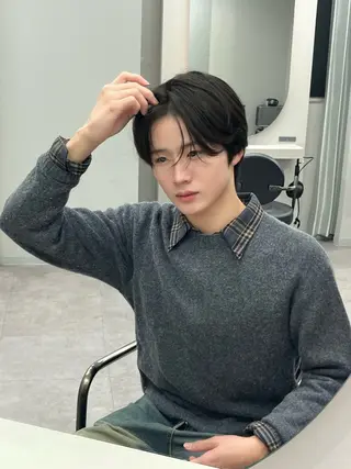 メンズ アイカ🐺 メンズ韓国ヘアのヘアスタイル