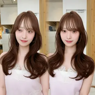 セミロング oto🤍×美髪× ゆるふわレイヤーのヘアスタイル