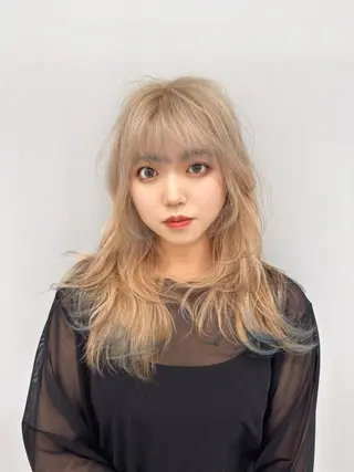 ロング カラー 新宿ブリーチ カラー美容師YUGOのヘアスタイル