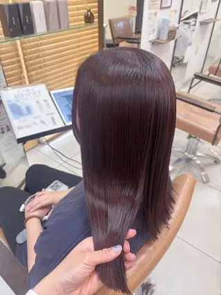 ミディアム カラー 頭皮×髪質改善 透明感カラー💎中村のヘアスタイル