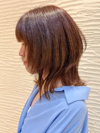 ミディアム 鎌田 流沙奈のヘアスタイル