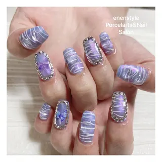 ミディアム ネイル 🐾enen style 🐾のネイルデザイン