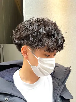 ミディアム 韓国パーマ 美容師 和田爽良のヘアスタイル