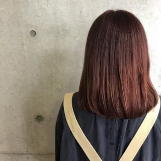 セミロング カラー nagisa /縮毛矯正のヘアスタイル