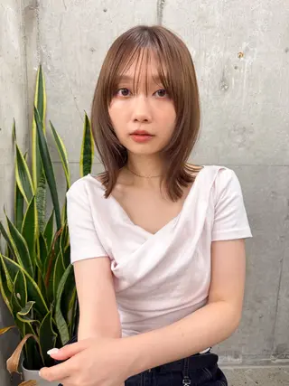 ミディアム カラー 🪐レイヤー/艶 カラー/加野彩果🪐のヘアスタイル