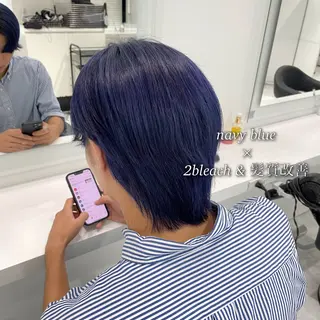 カラー メンズ ラベンダー💜 グレージュ🩶のヘアスタイル