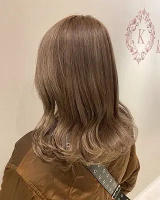 ミディアム カラー 川村 夏のヘアスタイル
