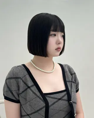 ショート カラー ヘアアレンジ 縮毛矯正🤍 ボブ/ HIKARIのヘアスタイル