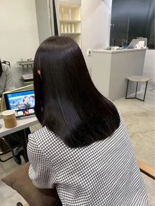 ロング パーマ 🍒モテ暖色カラー × うる艶✧ ゆなのヘアスタイル