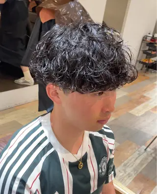 メンズ 髪質改善カラー メンズパーマゆうひのヘアスタイル