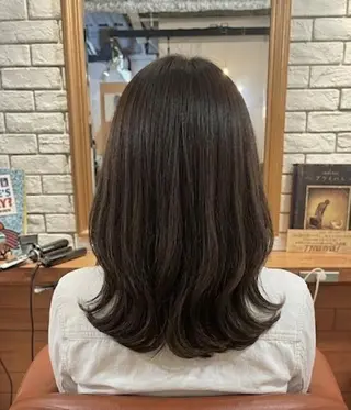 ミディアム カラー flencia 丸 和博|カットのヘアスタイル