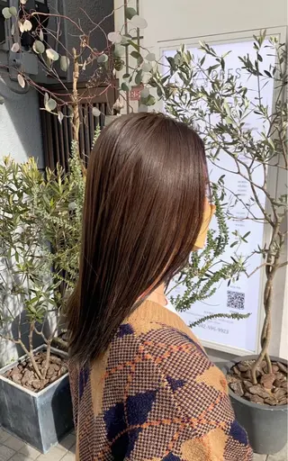 セミロング カラー 透明感モテスタイル 💞SHIORI💞のヘアスタイル