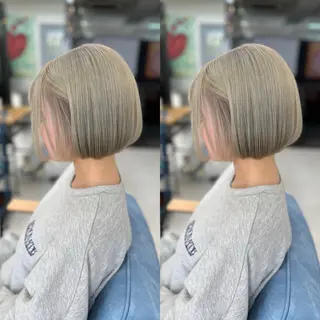 ショート 髪質改善🩵縮毛矯正 代々木/木下のヘアスタイル