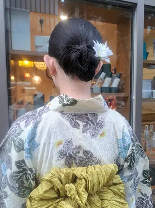 ミディアム ヘアアレンジ MIYU/レイヤー 透明感カラー/渋谷のヘアスタイル