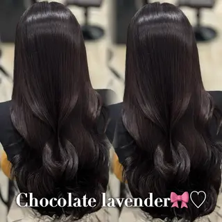 ロング カラー Kurumi🩶銀座 ピンクラベンダー🎀のヘアスタイル