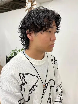 ショート カラー パーマ ヘアアレンジ メンズ 💎髪質改善特化💎 RUITOのヘアスタイル