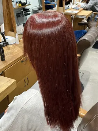 ロング カラー 暖色 艶カラー/ 蒔田 爽真のヘアスタイル
