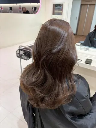 カラー 秋っぽ🤎こっくり ブラウンベージュのヘアスタイル