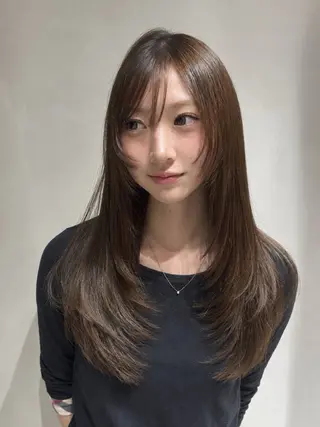 ロング カラー 縮毛矯正/透明感カラ ー🍒/Kannaのヘアスタイル