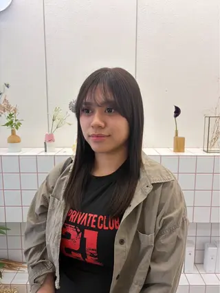 ミディアム カラー 🌼花屋併設🌼 木下奈々望のヘアスタイル