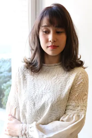 ミディアム メンズカットパーマ 似合わせカット 小林のヘアスタイル