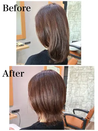 ミディアム お褒めの口コミ多数✨ 美髪カラー/浦本冴絵のヘアスタイル