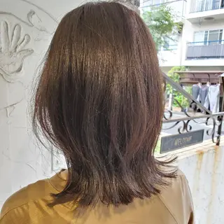 ミディアム カラー 韓国風レイヤーカット 上手く丁寧早い/マツのヘアスタイル