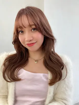 ロング カラー ヘアアレンジ 透明感カラー🩵 レイヤーカットYUIのヘアスタイル