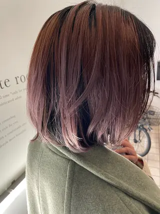 ミディアム カラー 末石 智のヘアスタイル