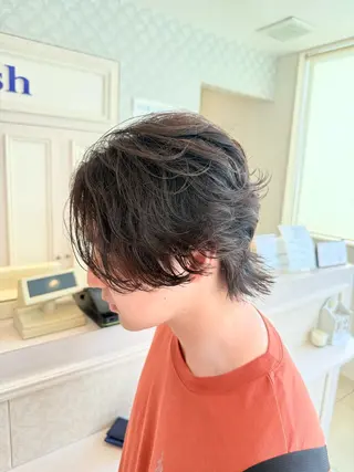 パーマ メンズ 白髪ぼかしデザイン ハイライト/宮本純登のヘアスタイル