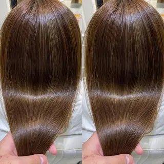 セミロング 美髪矯正透明感カラー 江川 和輝のヘアスタイル