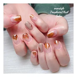 ミディアム ネイル 🐾enen style 🐾のネイルデザイン