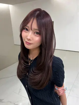セミロング カラー 縮毛矯正 COA/ミサキのヘアスタイル