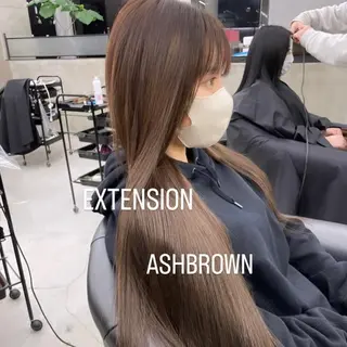 ロング カラー エクステ🩵ブリーチ 韓国ヘア🩵KAEのヘアスタイル