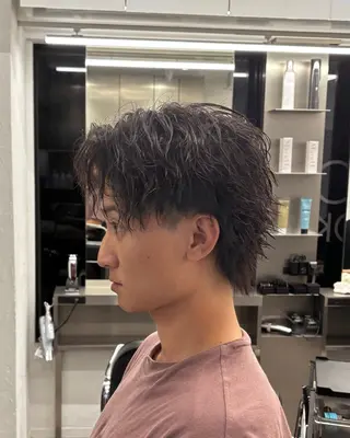 ショート パーマ メンズ 佐々木 賢吾のヘアスタイル