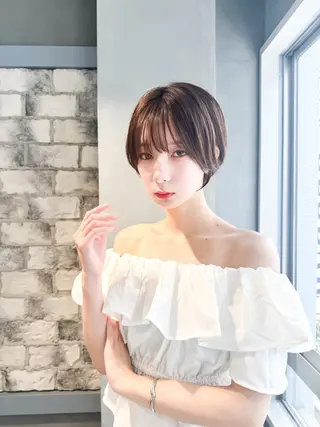ショート カラー 360°キレイな ショートカットのヘアスタイル
