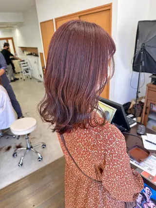 ミディアム カラー ブリーチカラー🫧 森　凪沙のヘアスタイル